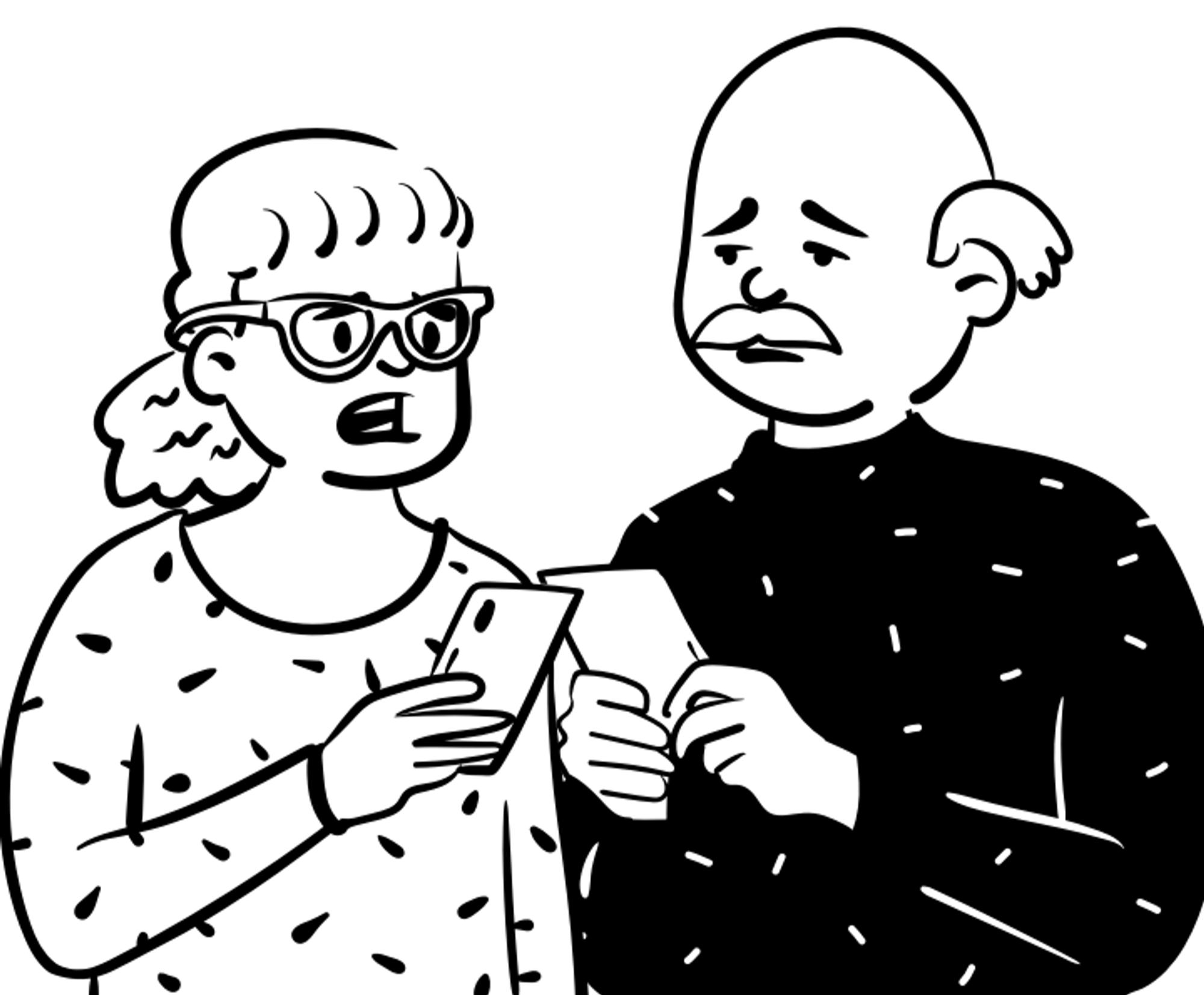 Elderly users with smartphones